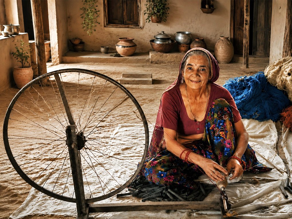 Handmade rug weaving at Emporio Rugs in Bhadohi