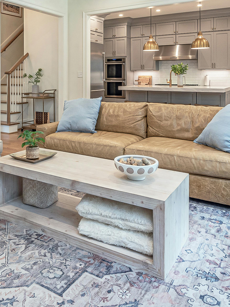 Hand knotted rug crafted by skilled artisans using traditional techniques