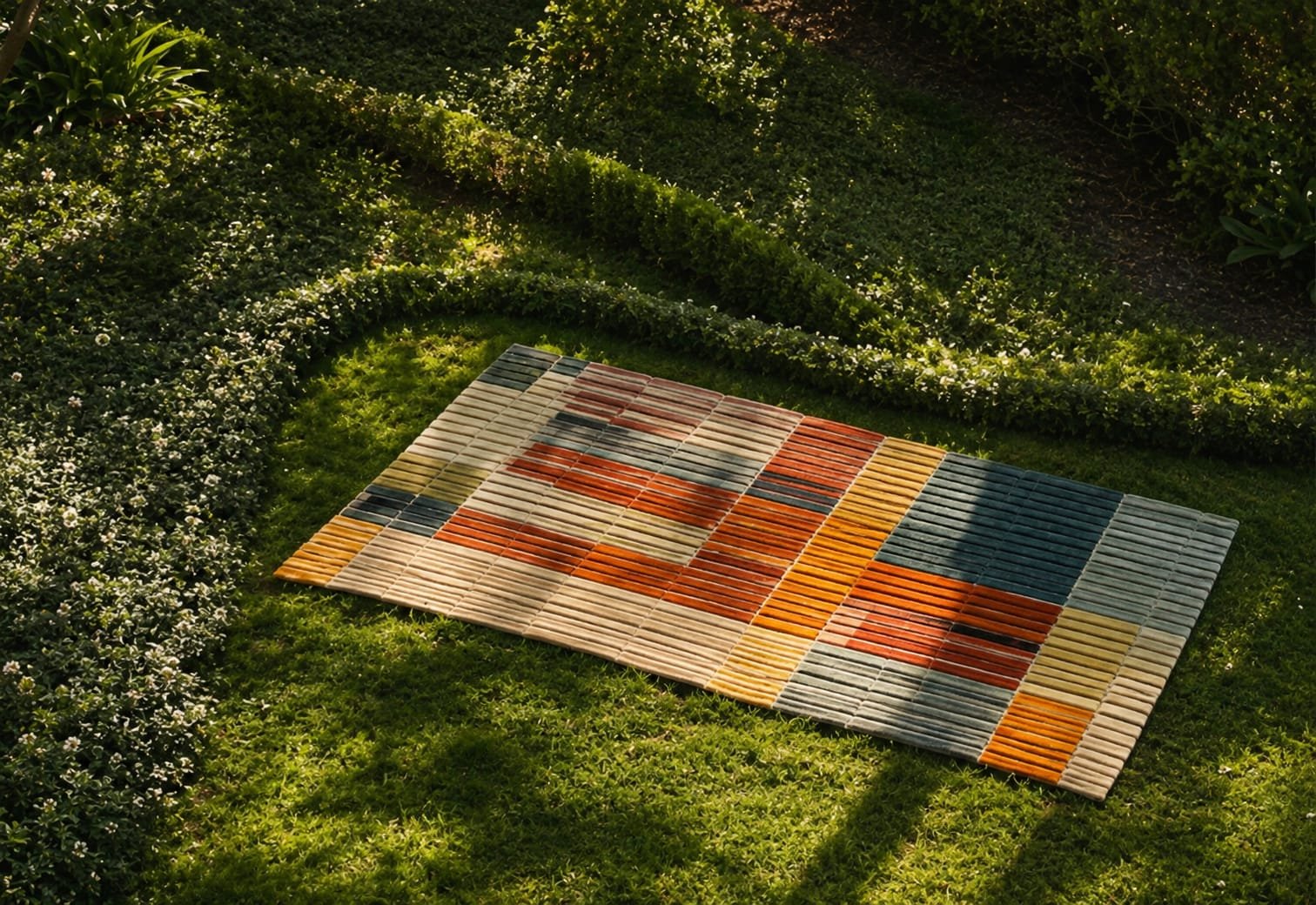 Handmade rug weaving at Emporio Rugs in Bhadohi